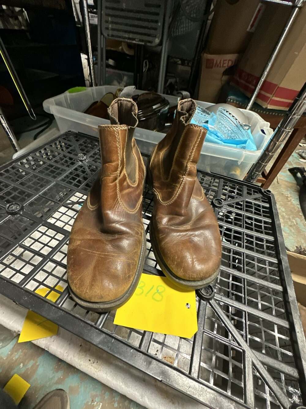 Skechers Brown Leather Chelsea Boots Size 10